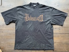 Balenciaga Heavy Metal Gothic mud show distressed t-shirt oversized Large L