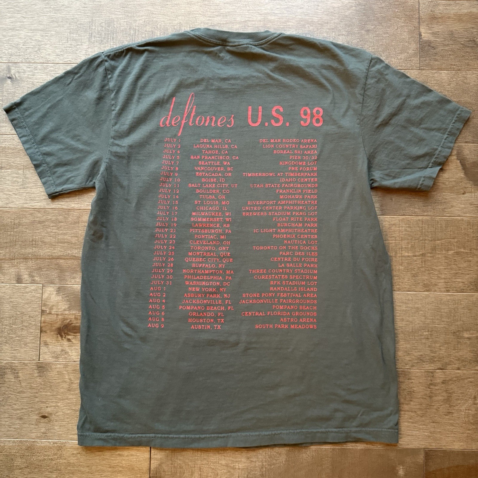 Deftones Around The Fur 98 Tour MODERN T-shirt 13 Pool Ball Green gallery