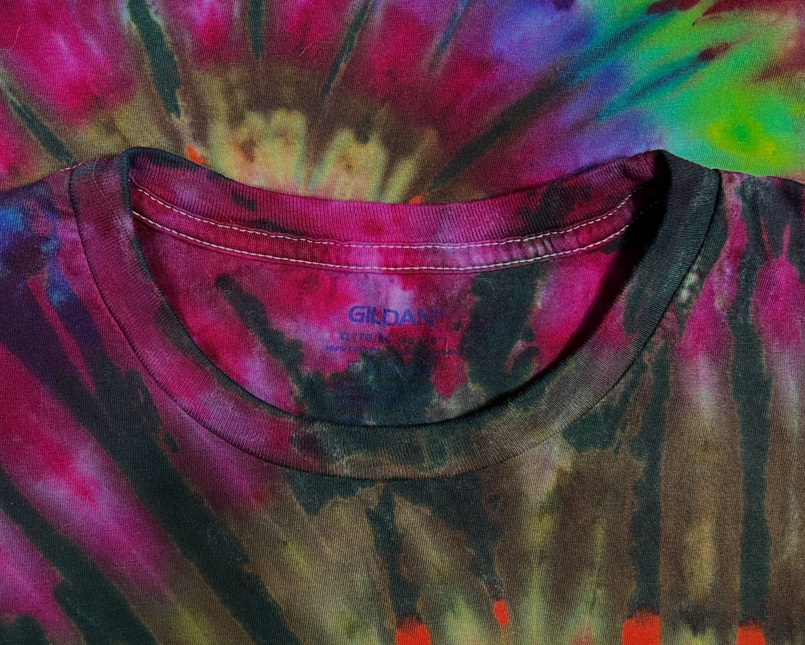 Handmade Ice Tie Dye T-Shirt XL Mens Womens Soft Cotton Double Layered Spiral gallery