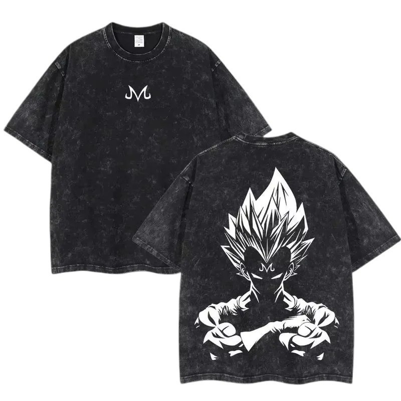 Dragon Ball 2026 New Hot Vegeta Anime Men Washed T-Shirt Harajuku Summer Cotton gallery