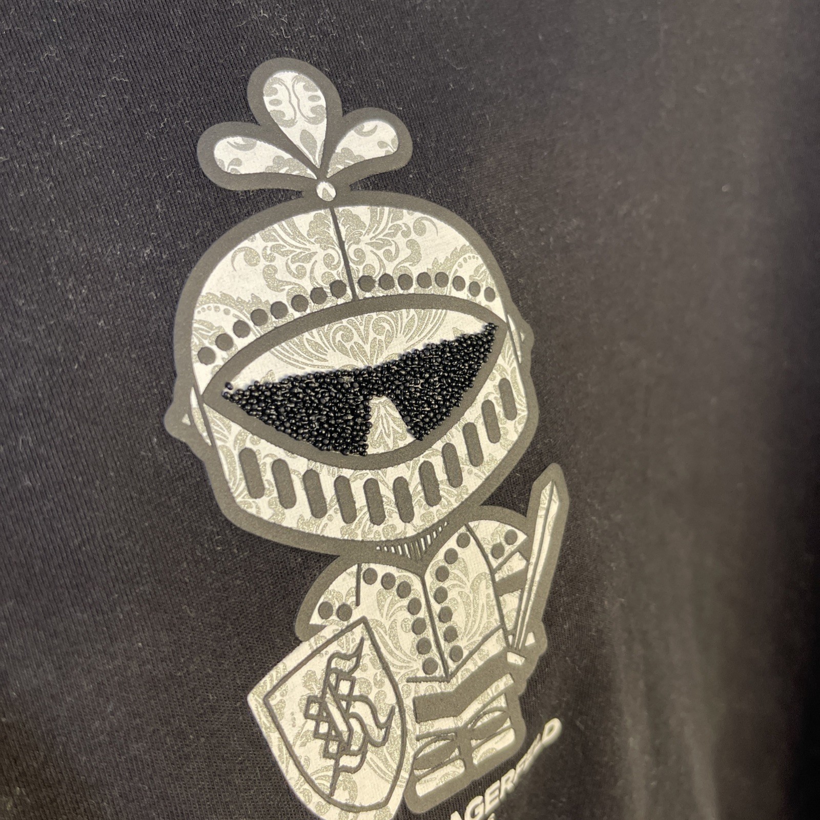 Karl Lagerfeld T Shirt Mens 2XL/2TG Black Graphic Knight Designer City gallery