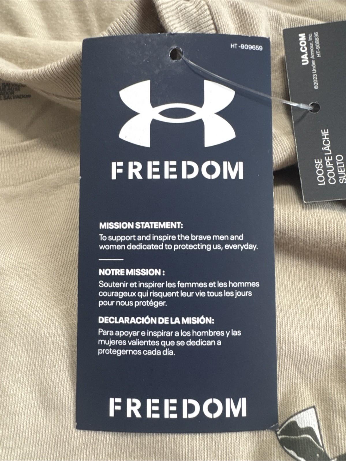 Under Armour UA Men's Freedom Snake Knife Cotton Desert Sand T-Shirt NWT Size XL gallery
