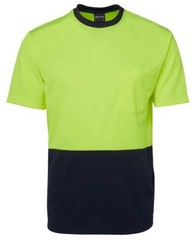 Jb’s wear Hi Vis Traditional Work Safety T-Shirt Tee Quick Drying Micro Mesh Fab