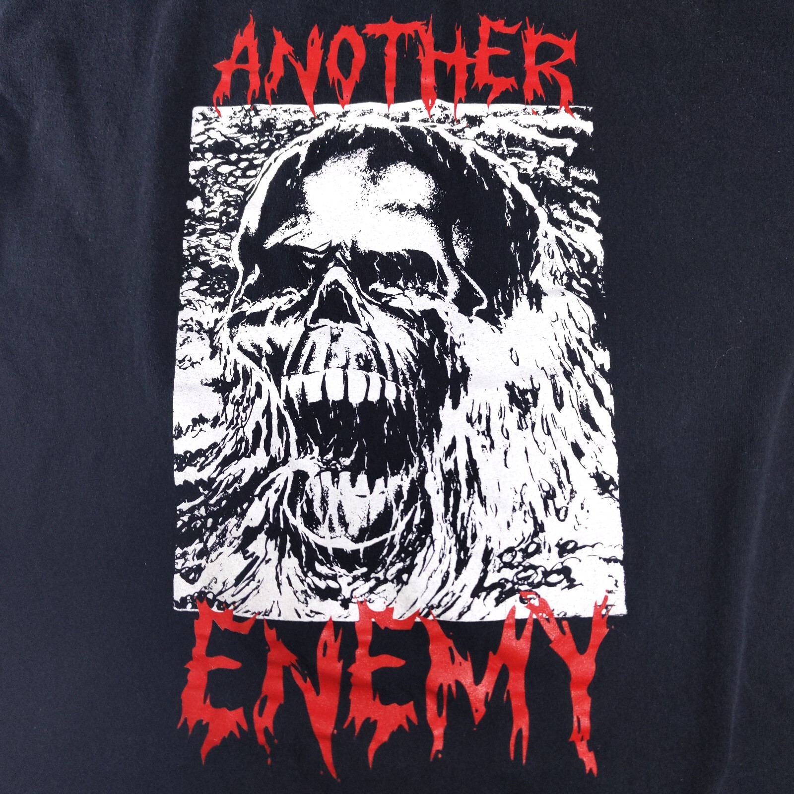 Another Enemy Vtg Streetwear White Black Red T-Shirt Large gallery
