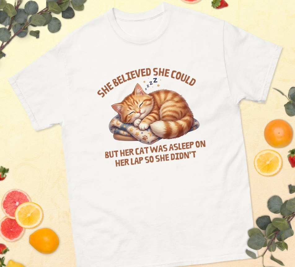 Funny Cat Mom Tee, Crazy Cat Lady T-Shirt, Orange Tabby Fans Cotton S-234XL