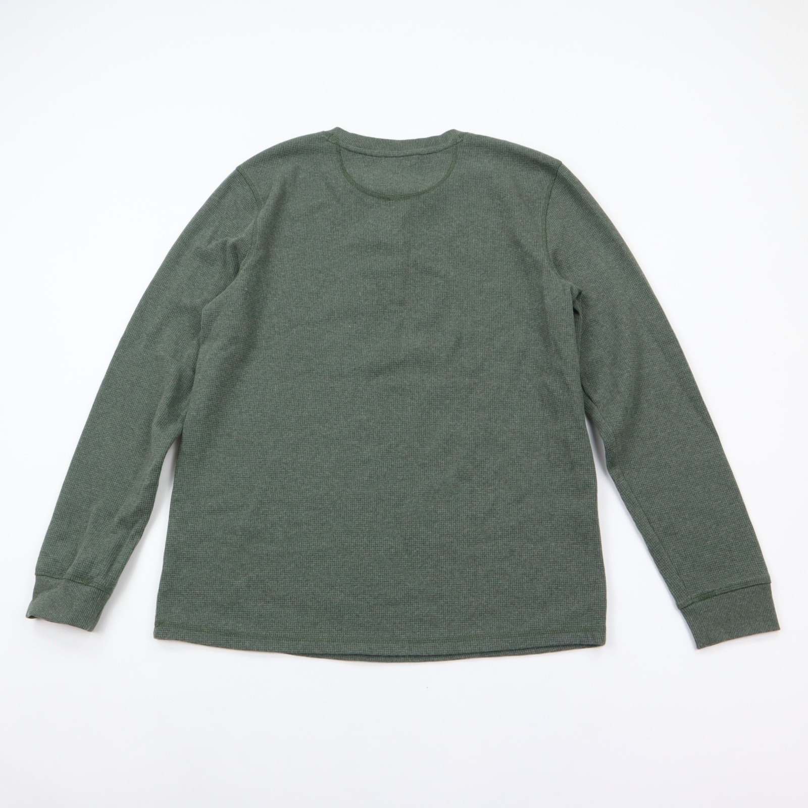 Members Mark Thermal Henley Shirt Mens Medium Green Pullover Dexter gallery