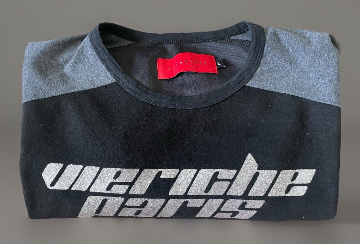 Vie Riche Paris Short Sleeve T-shirt Black Red Logo Euro Designer Men Large JBHS gallery