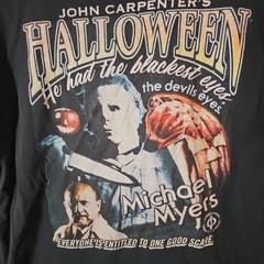 HALLOWEEN Michael Myers Devil’s Eyes Licensed Horror T-Shirt, 2021. MED Preowned