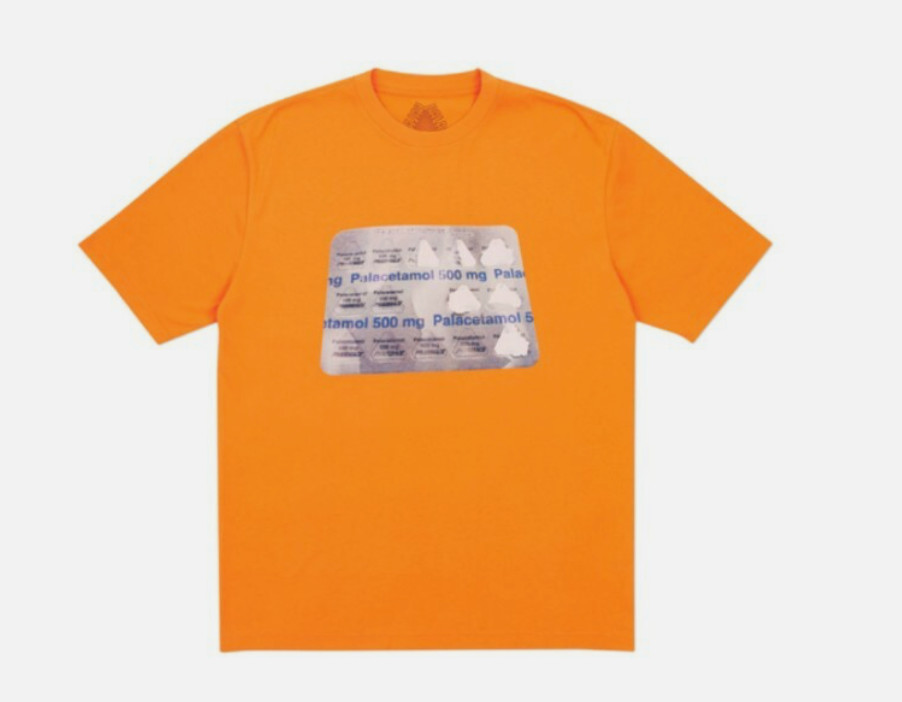 Palacetamol T-Shirt Orange Size Extra Large XL Palace Tee Fall Winter 2017 NEW gallery