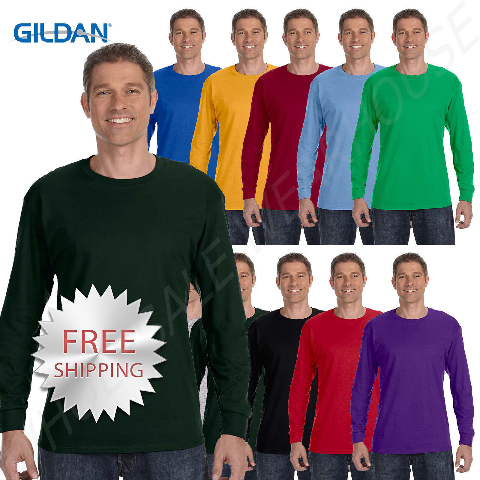 Gildan G540 Adult Heavy Cotton? 5.3 Oz. Long Sleeve Tee Top T-Shirt gallery