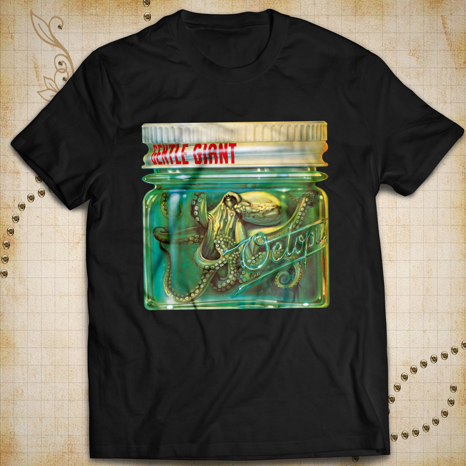 Gentle Giant Rock Music Cotton shirt Octopus Party Live Concert Gary Green gallery