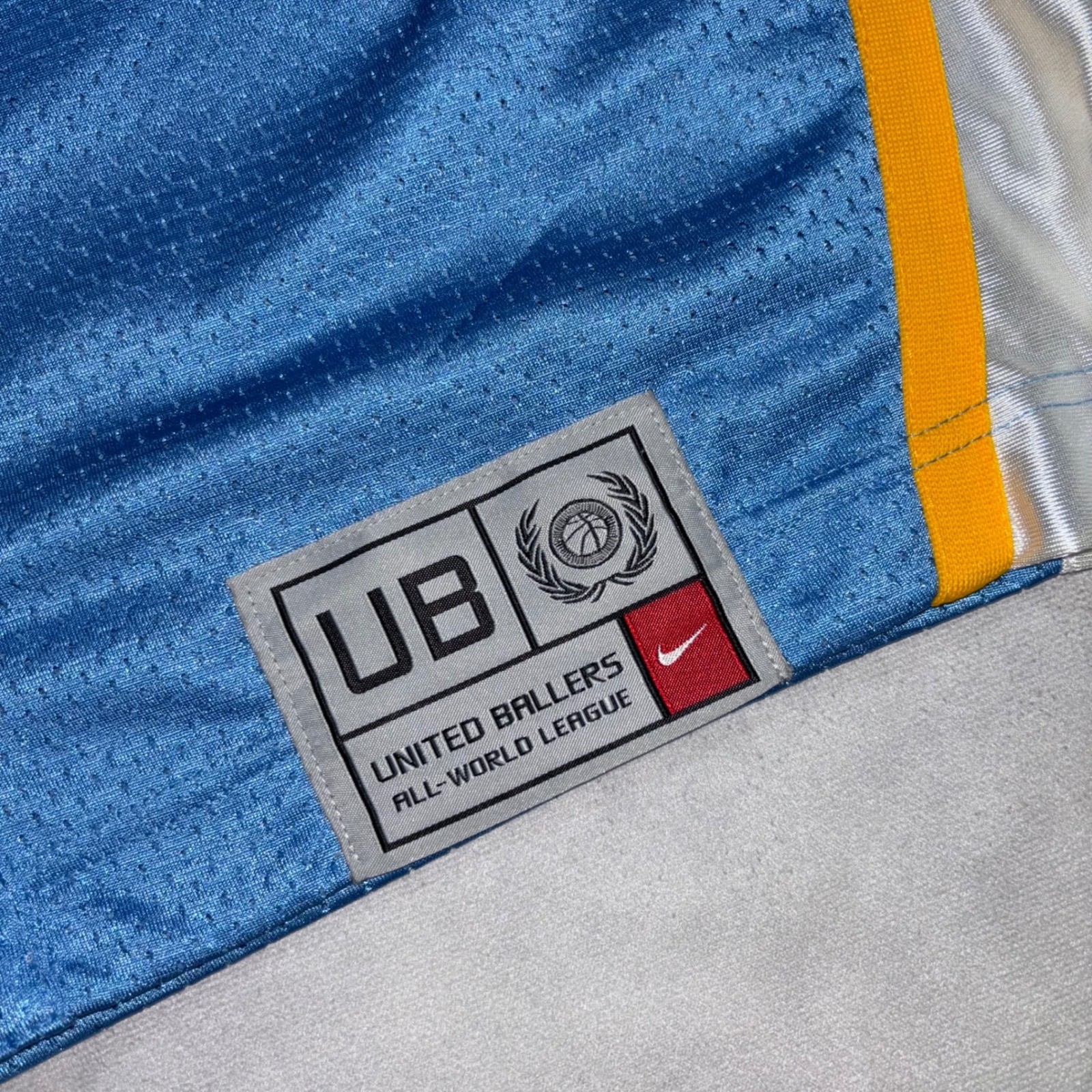 Vintage Nike United Ballers Warm Up Jersey Med Blue Ginobili Shooting Shirt Y2K gallery