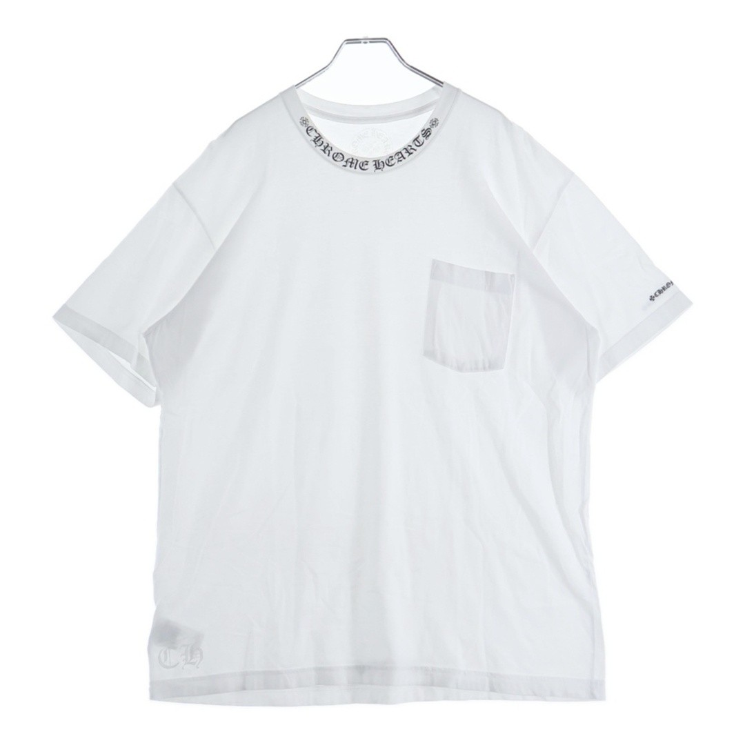 CHROME HEARTS CH T-SHIRT Neck Logo Short Sleeve White Used 7d4ae8765b4f4724c02e0