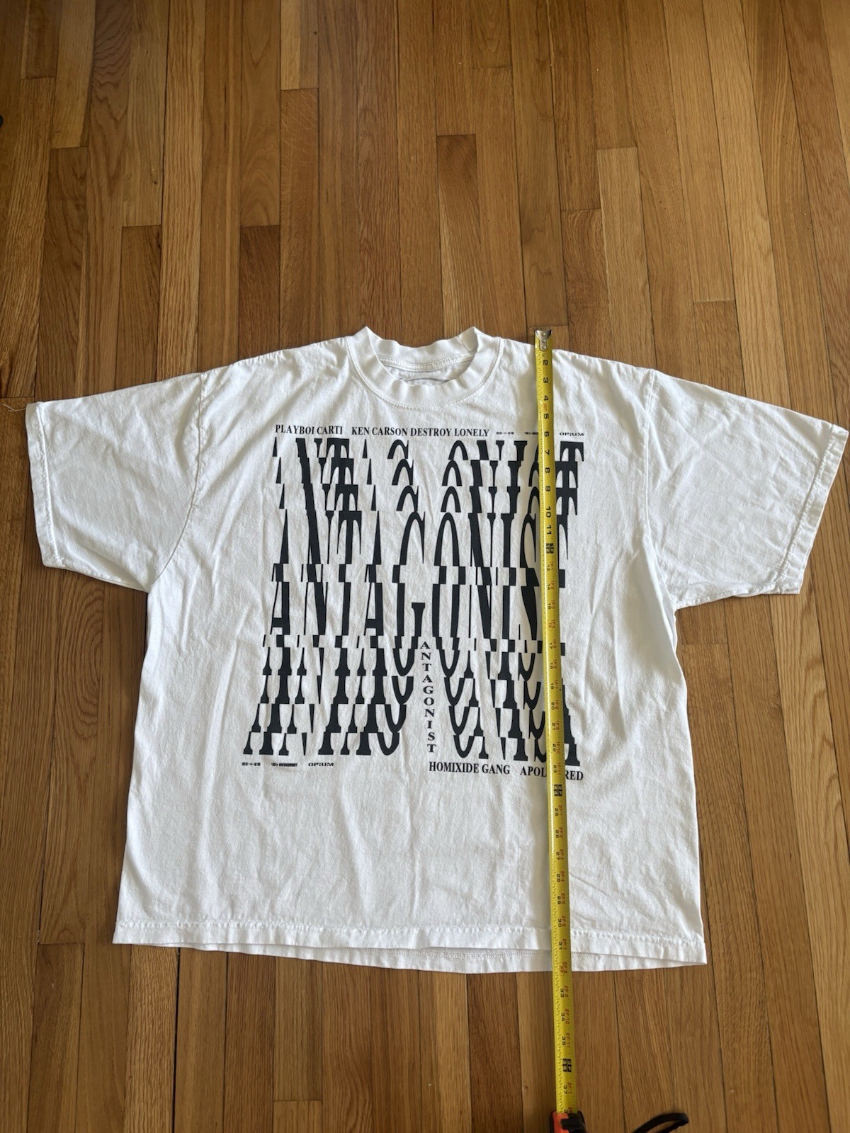 Opium Antagonist Tour Shirt Mens Large White Playboi Carti Ken Carson Tee