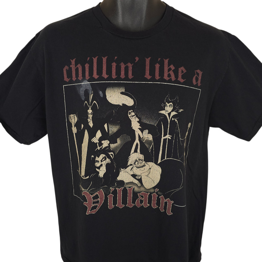 Disney Villains T Shirt Mens Size Large Black Chillin Like A Villain gallery