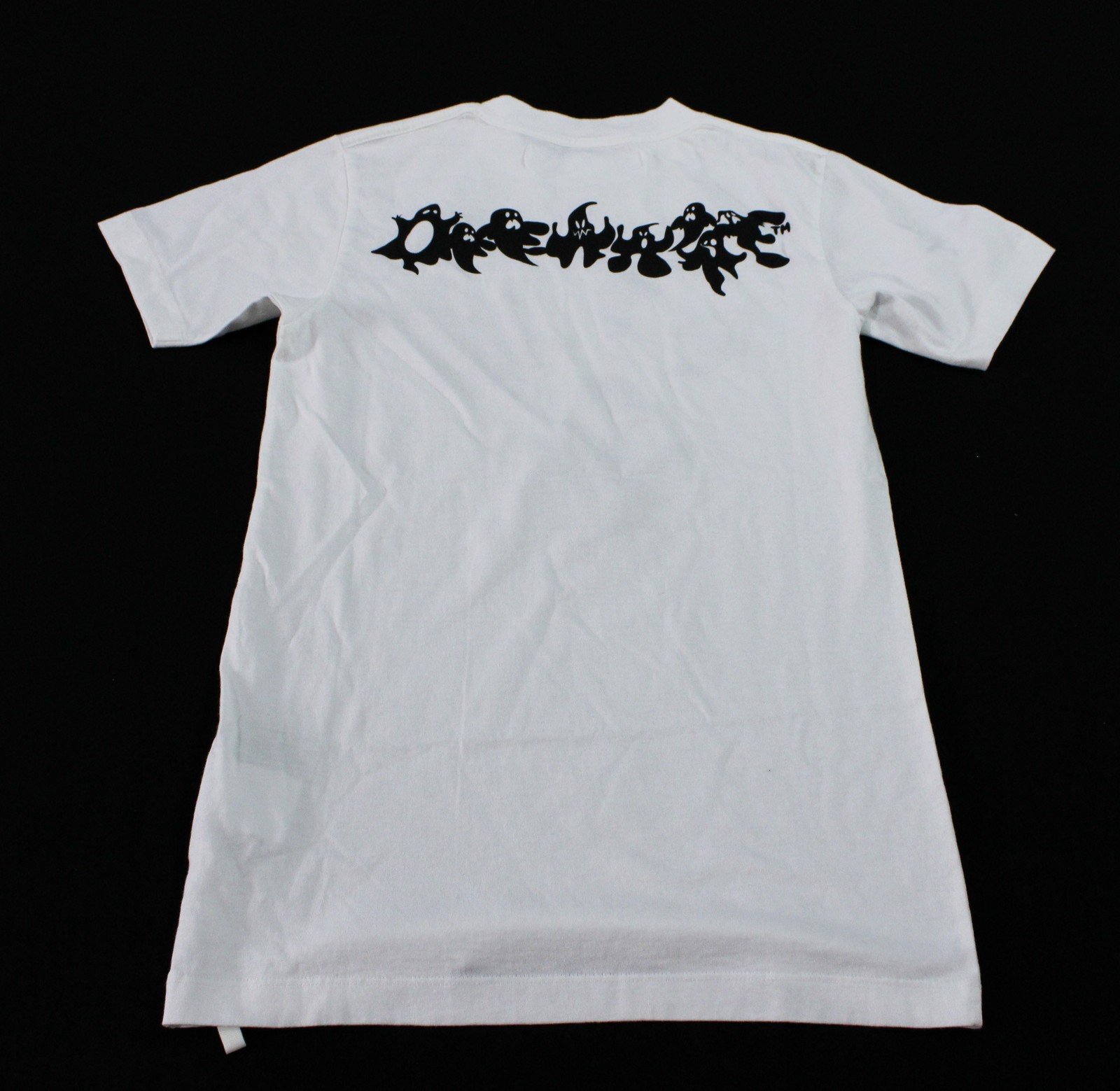 Off-White Men's Ghost Print Short Sleeve Crewneck T-Shirt BE5 White Size 2XS gallery