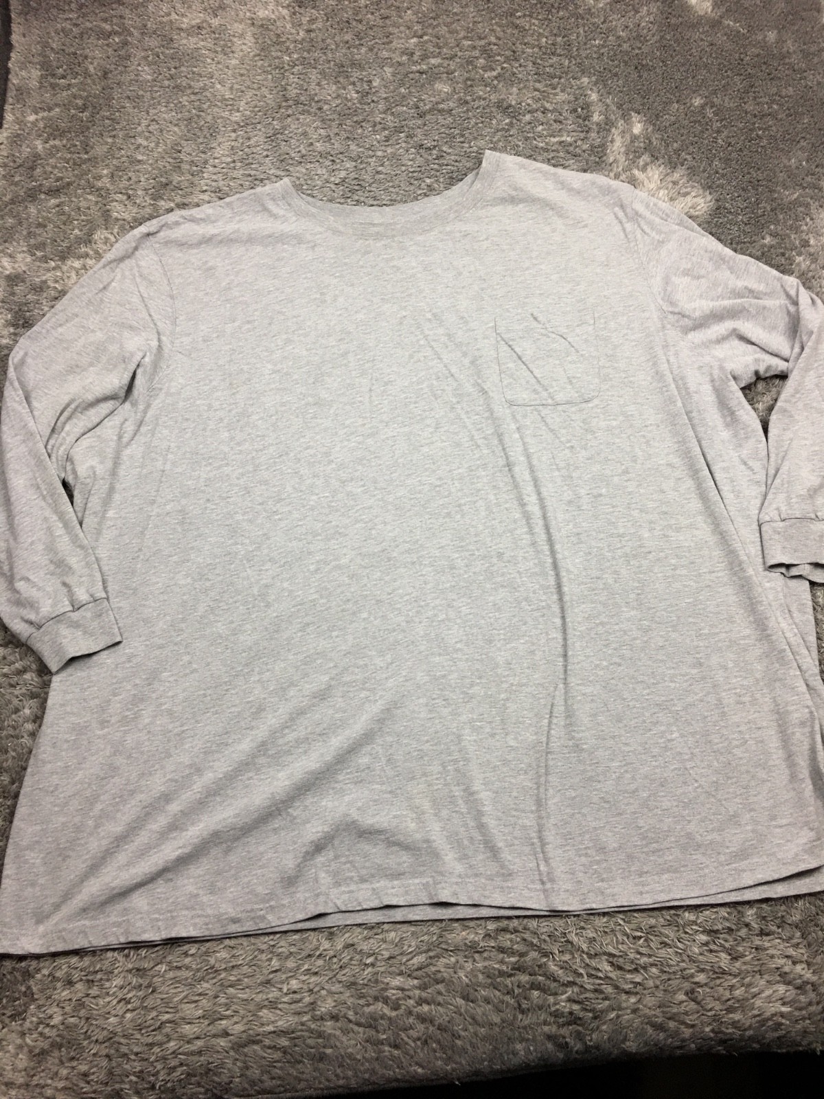 King Size Shirt Mens Size 7XL Big Gray Long Sleeve Cotton gallery