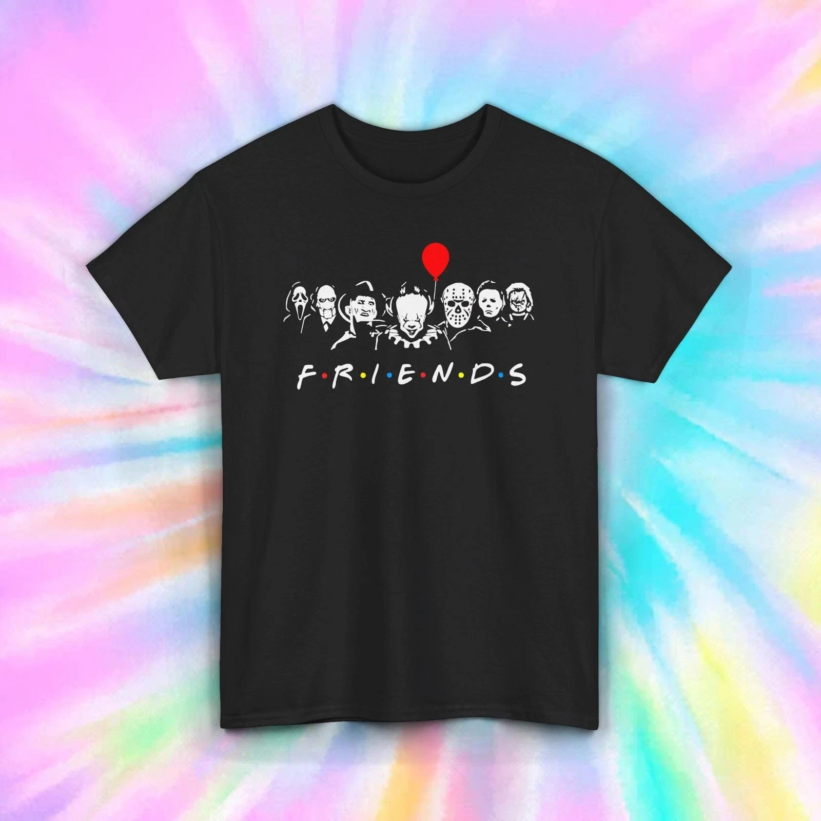 Horror Friends Scary Movie Villains Graphic Tee Halloween Gift S-4XL T-Shirt gallery