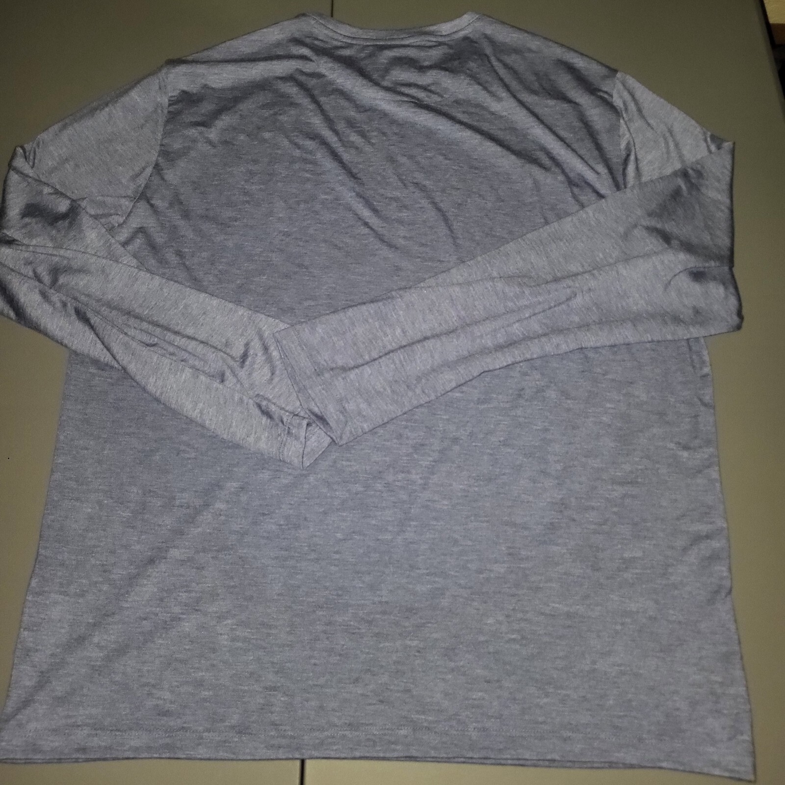 Anapo Long Sleeve Heathered Blue Crewneck Men Tee Size Large gallery