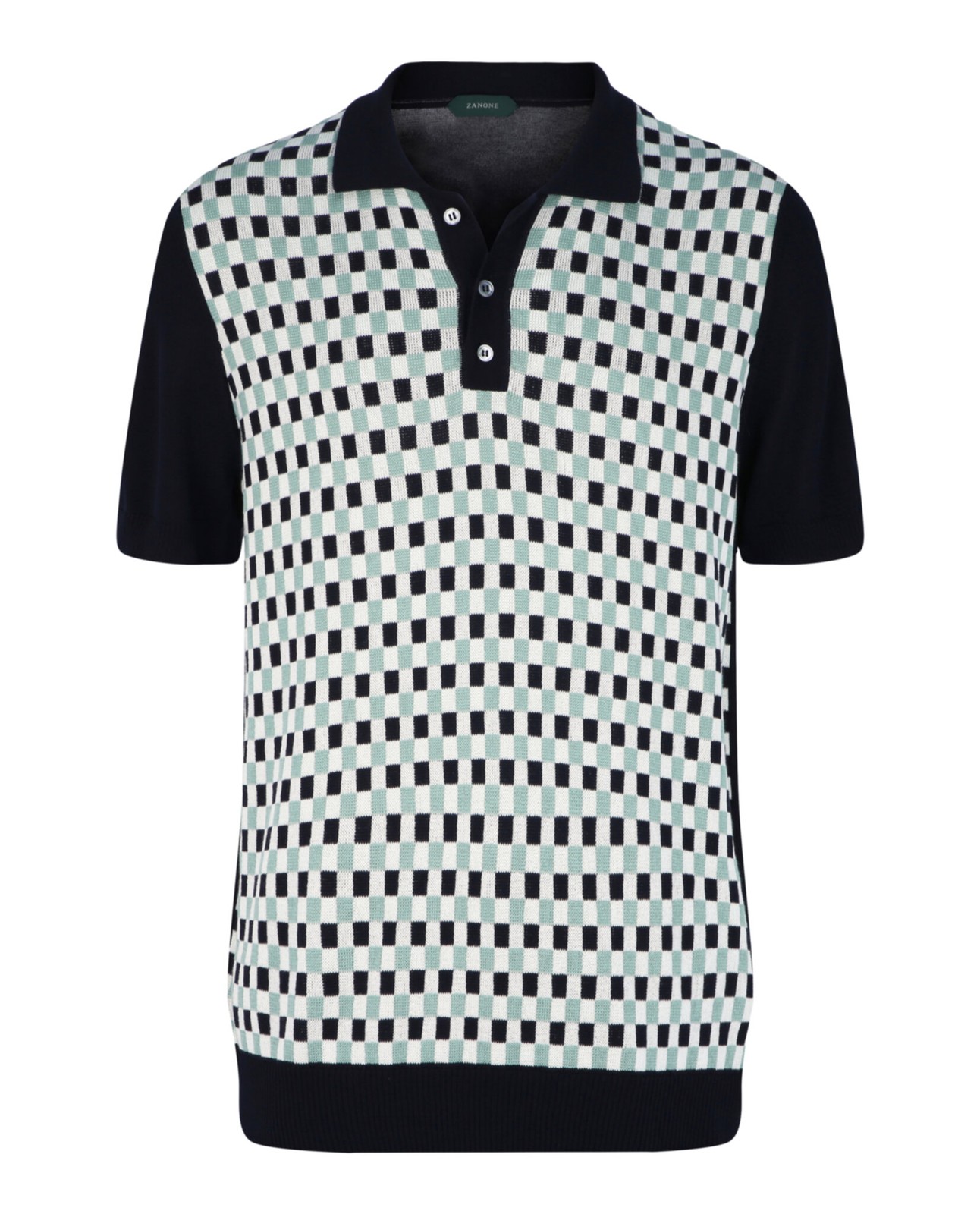 Slowear Mens Zanone Slim-Fit Geometric Polo Shirt