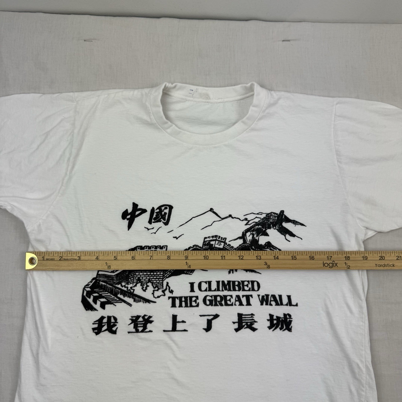 Vintage I Climbed The Great Wall T Shirt Adult Large Tourist China 90s Graphic gallery