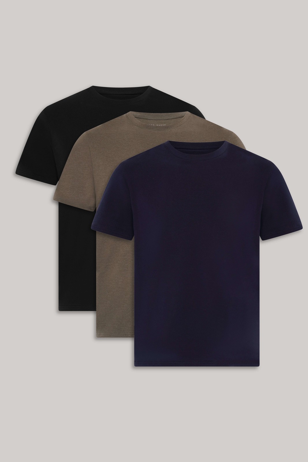 Ted Baker 3-Pack Lounge Crew Neck T-Shirts - Olive/Black/Navy gallery