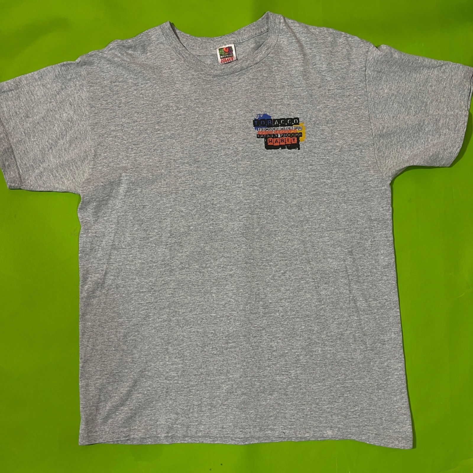 XL Vtg 90s T Shirt Tobacco Tumor Causing Smelly Puking Habit Graphic Tee gallery