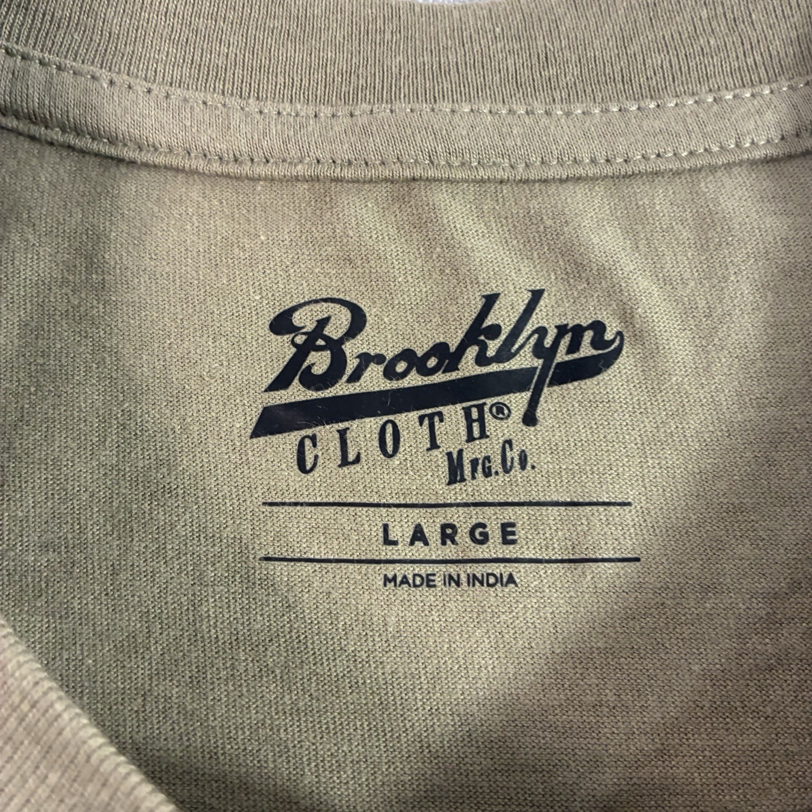 Brooklyn Cloth Rebel Embroidered T-Shirt Men’s Large Olive Green gallery