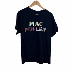 Mac Miller T-Shirt Size Large Black Name Spell Out Every Album