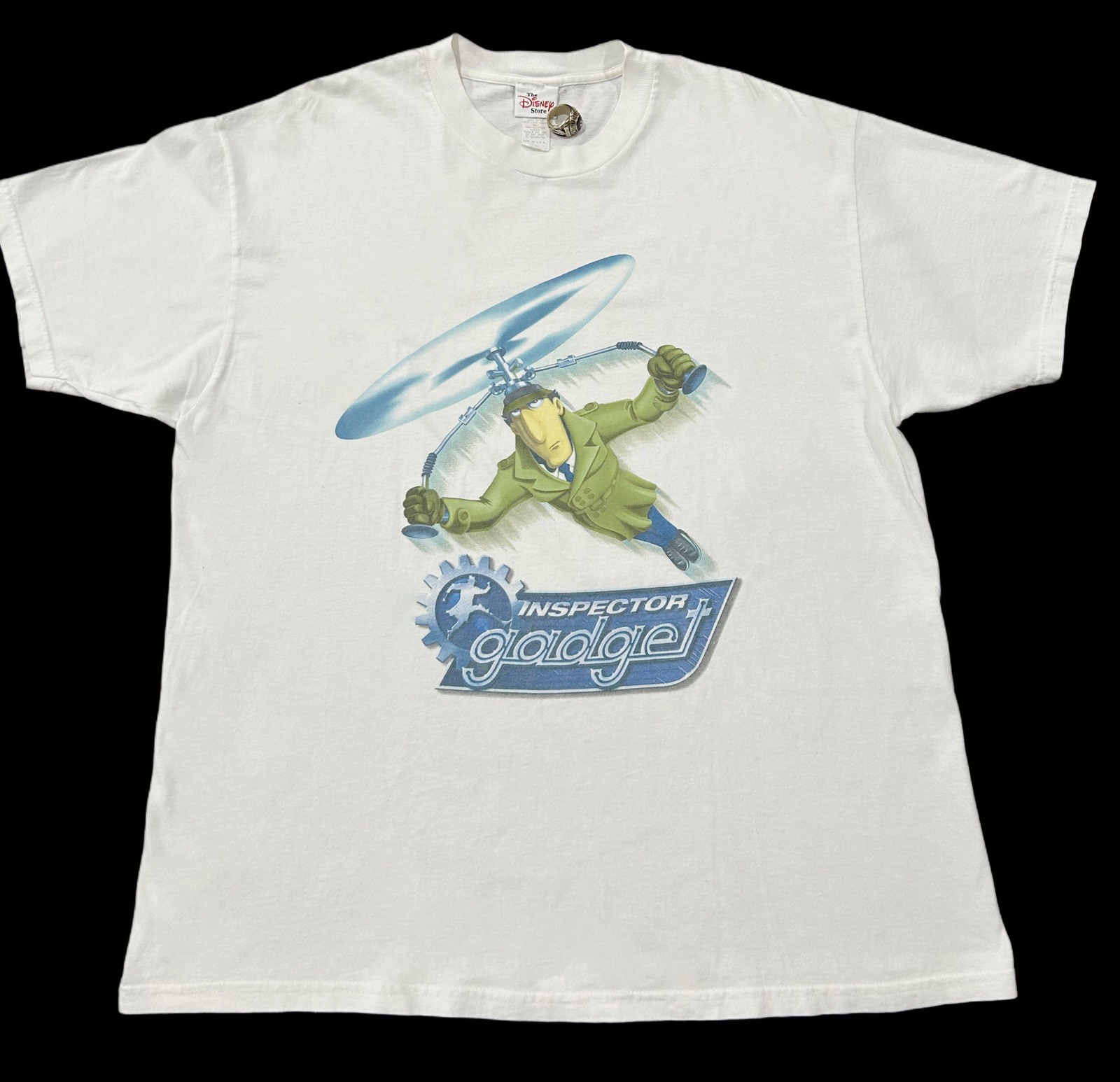 Inspector Gadget Vintage 90s Cartoon Movie Promo Disney Store Tag L/XL T-Shirt