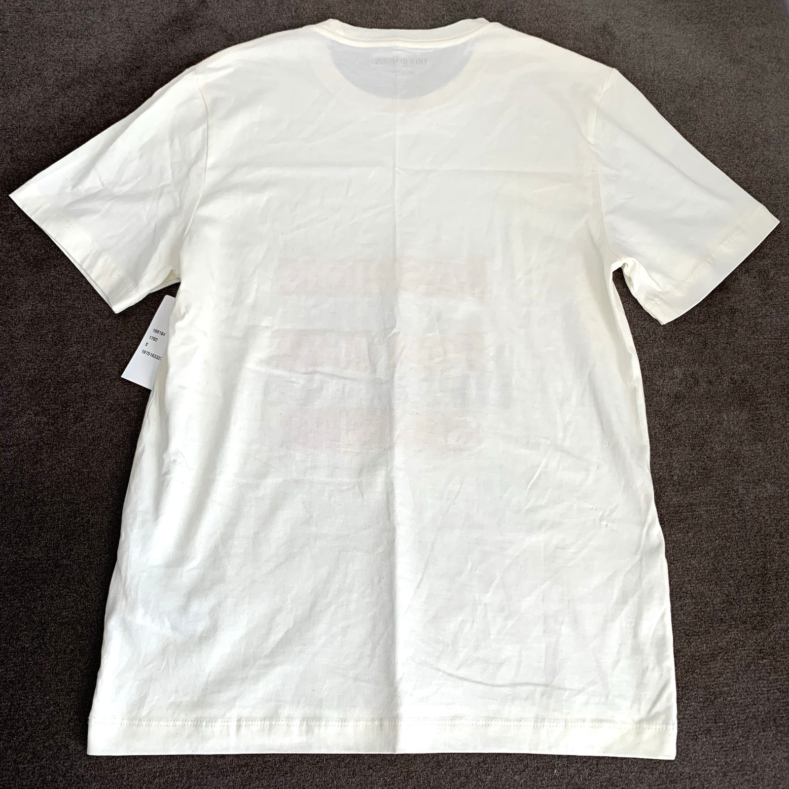 True Religion Mens T-Shirt Size Small Cowboy Graphic Print Embroidered Beige gallery