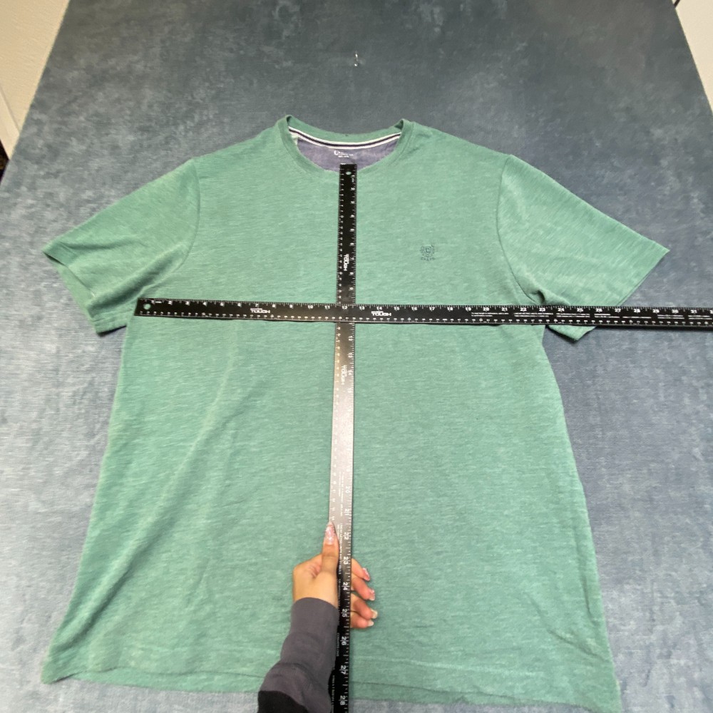 Chaps T-Shirt Mens 2XL Heather Green Embroidered Logo Everyday Wear Casual Tee gallery