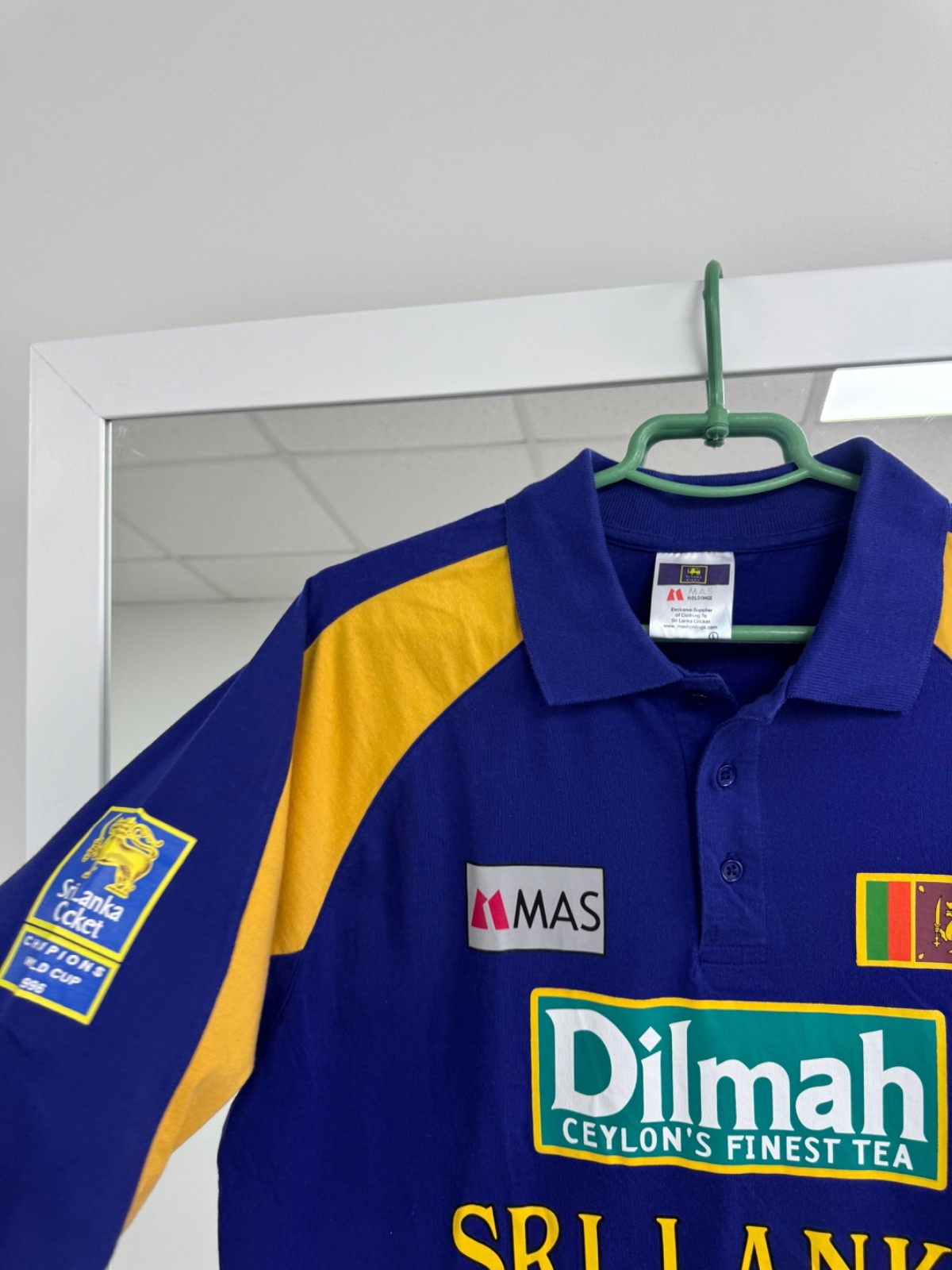 Vintage 1996 Sri Lanka Polo T shirt Football Criket Jersey Rare Blue Mens sz L gallery
