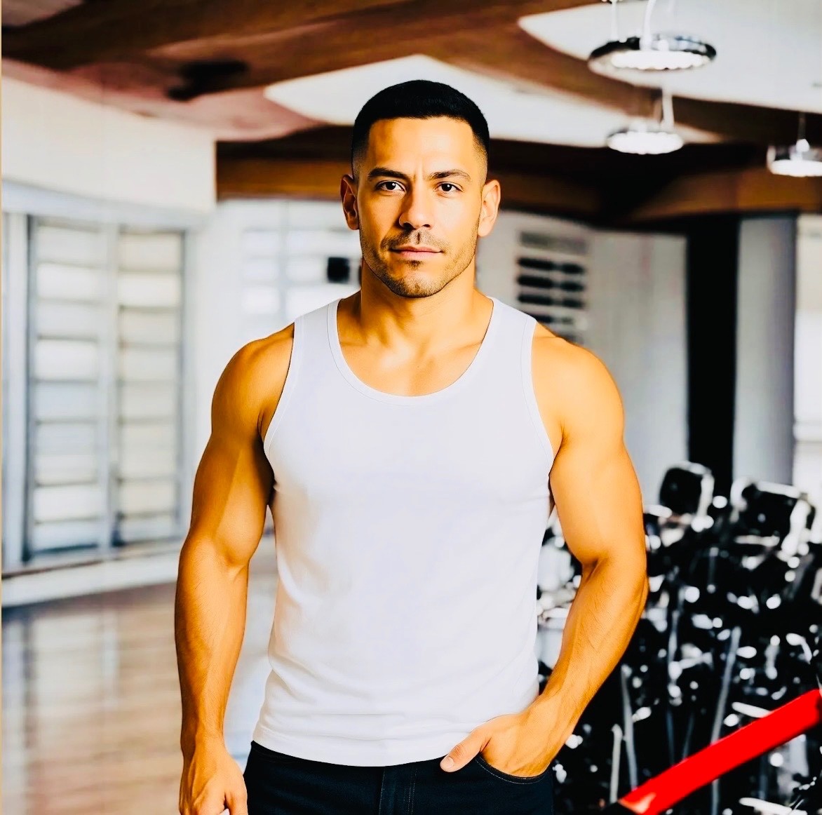Insta Slim Men’s Slimming Compression Tank Top Shapewear Black White gallery