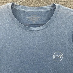 Vineyard Vines Performance Shirt Mens 2XL Activewear Stretch Blue Short Sleeve *