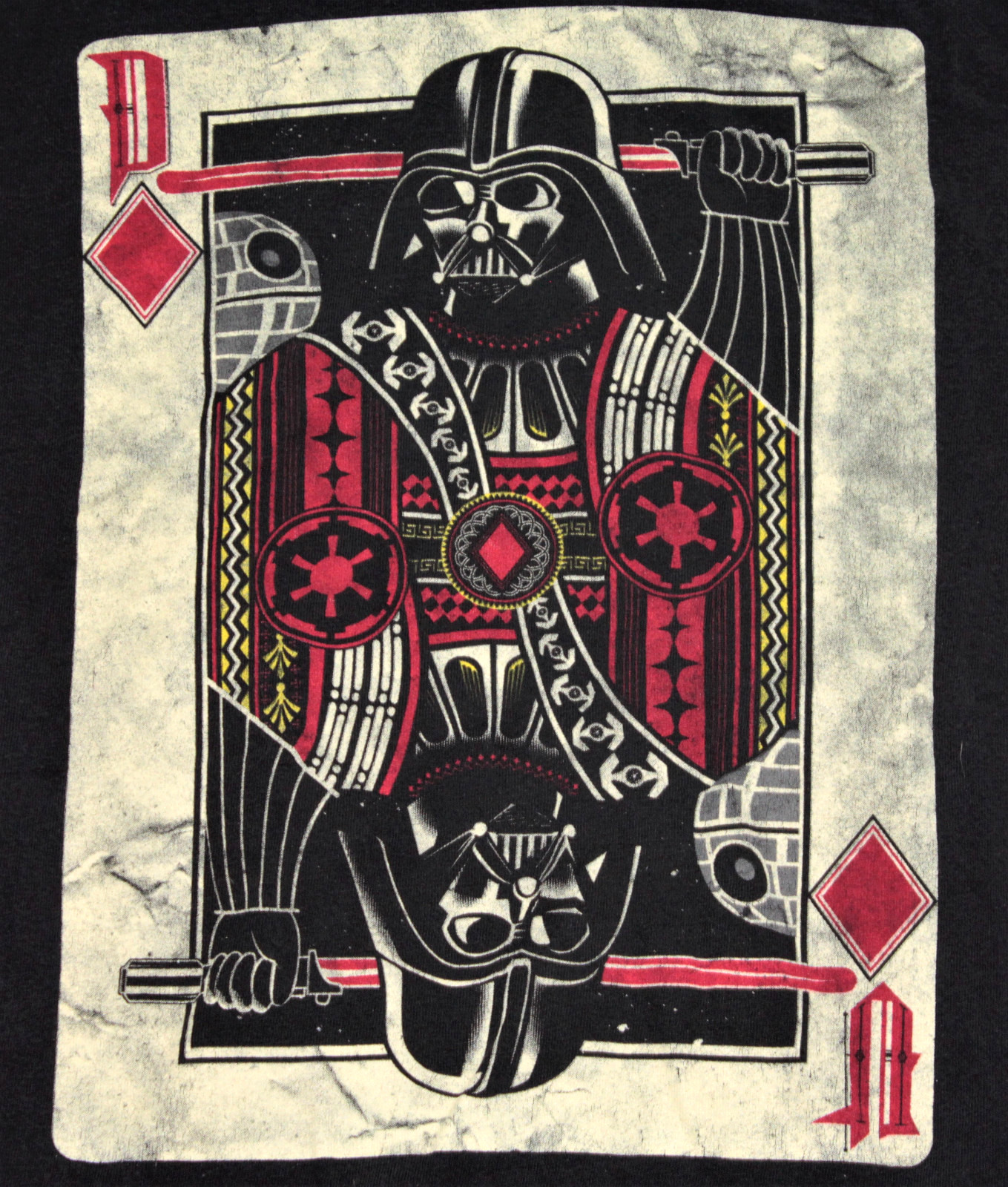Star Wars Darth Vader Diamond Playing Card Official Black T-Shirt Large