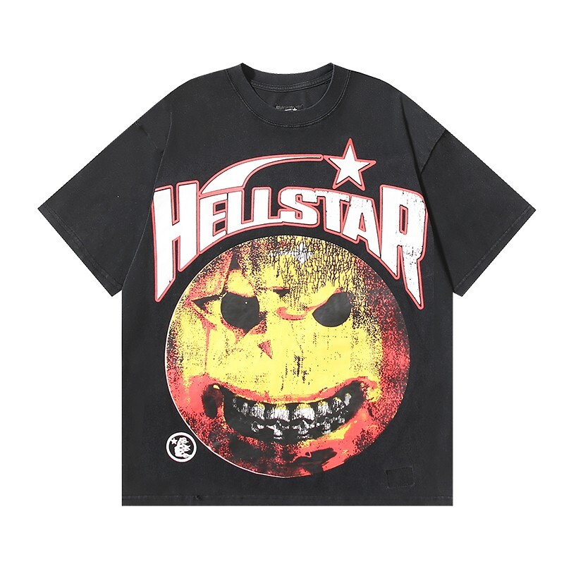 Men’s Hell Studios star Evil Smile Tee INS Style high street trend T-shirt