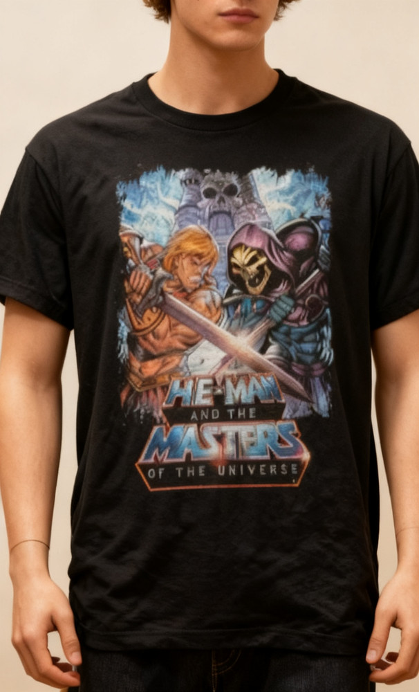 Masters of The Universe He-Man Sword Power Classic Vtg Graphic design T-Shirt NW