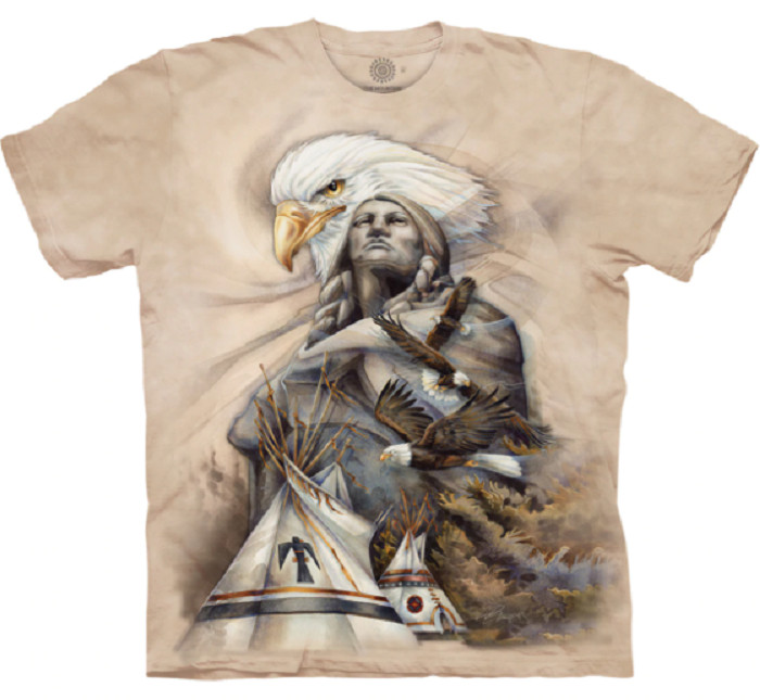Native American Indian Eternal Spirit Eagle Spirited Chief Mountain Shirt S-XL gallery