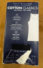 Tommy Hilfiger 2 Pack Cotton Classic A-Shirt Tank- L Black