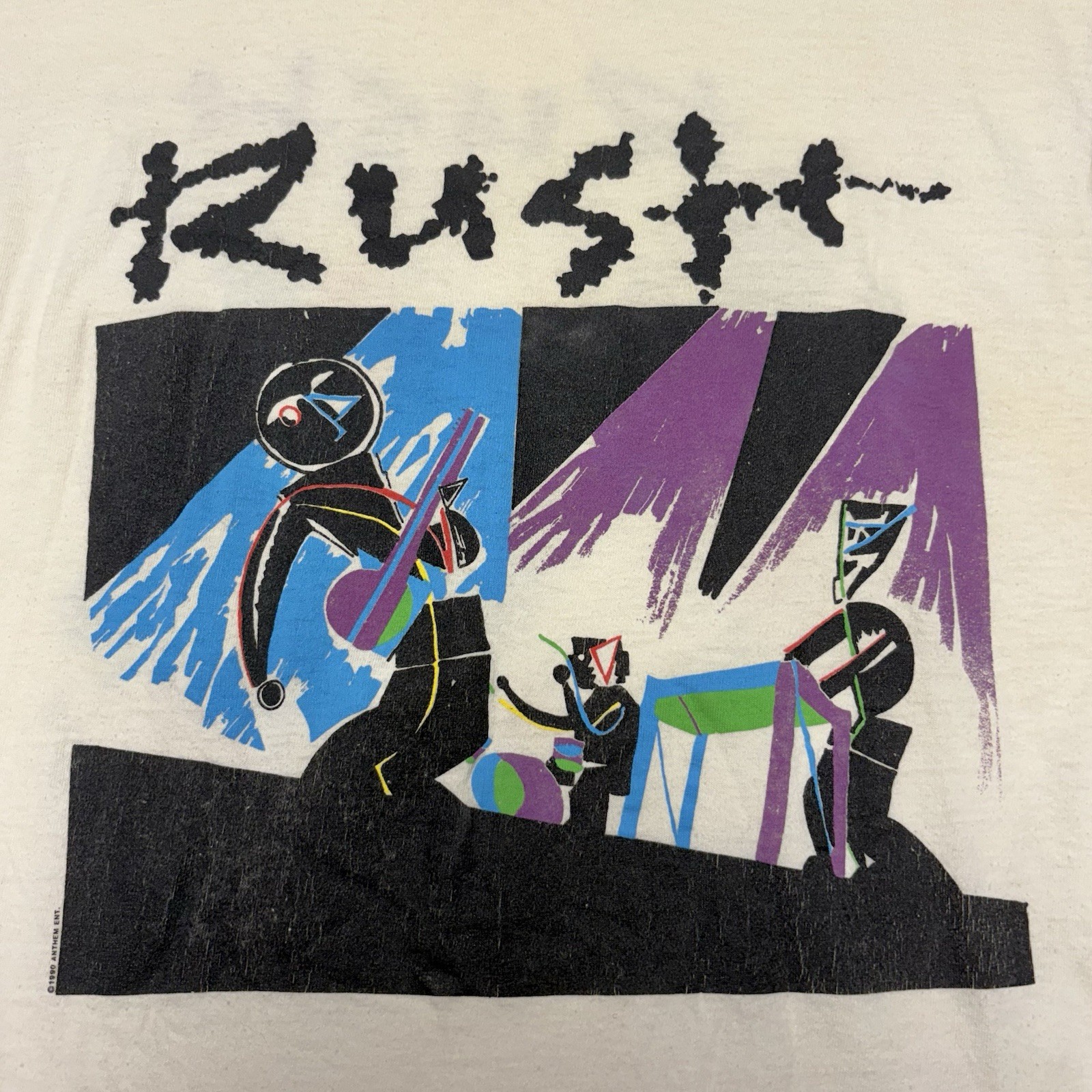 Vintage 1990 Rush A Show of Hands Concert Tour T-Shirt (See Description) gallery