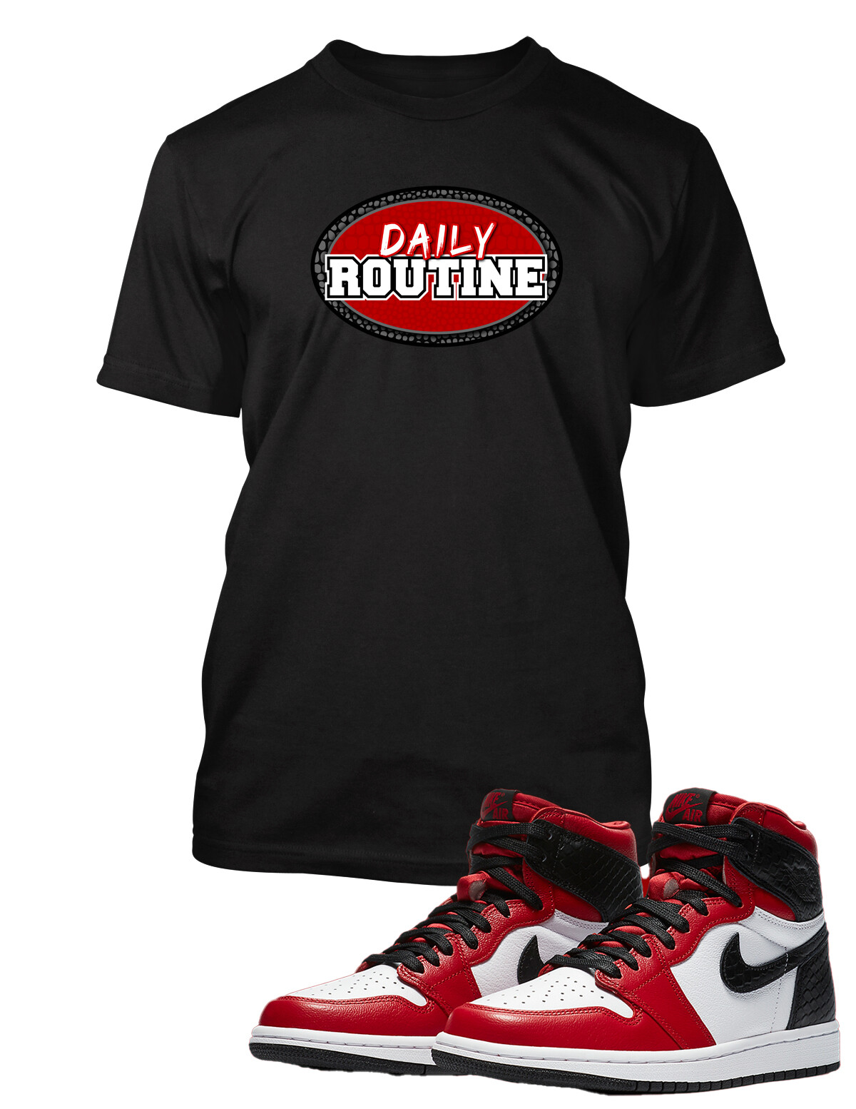 Sneaker Motivational T Daily Routine Tee Shirt J1 Snake Big Tall Small Graphic gallery