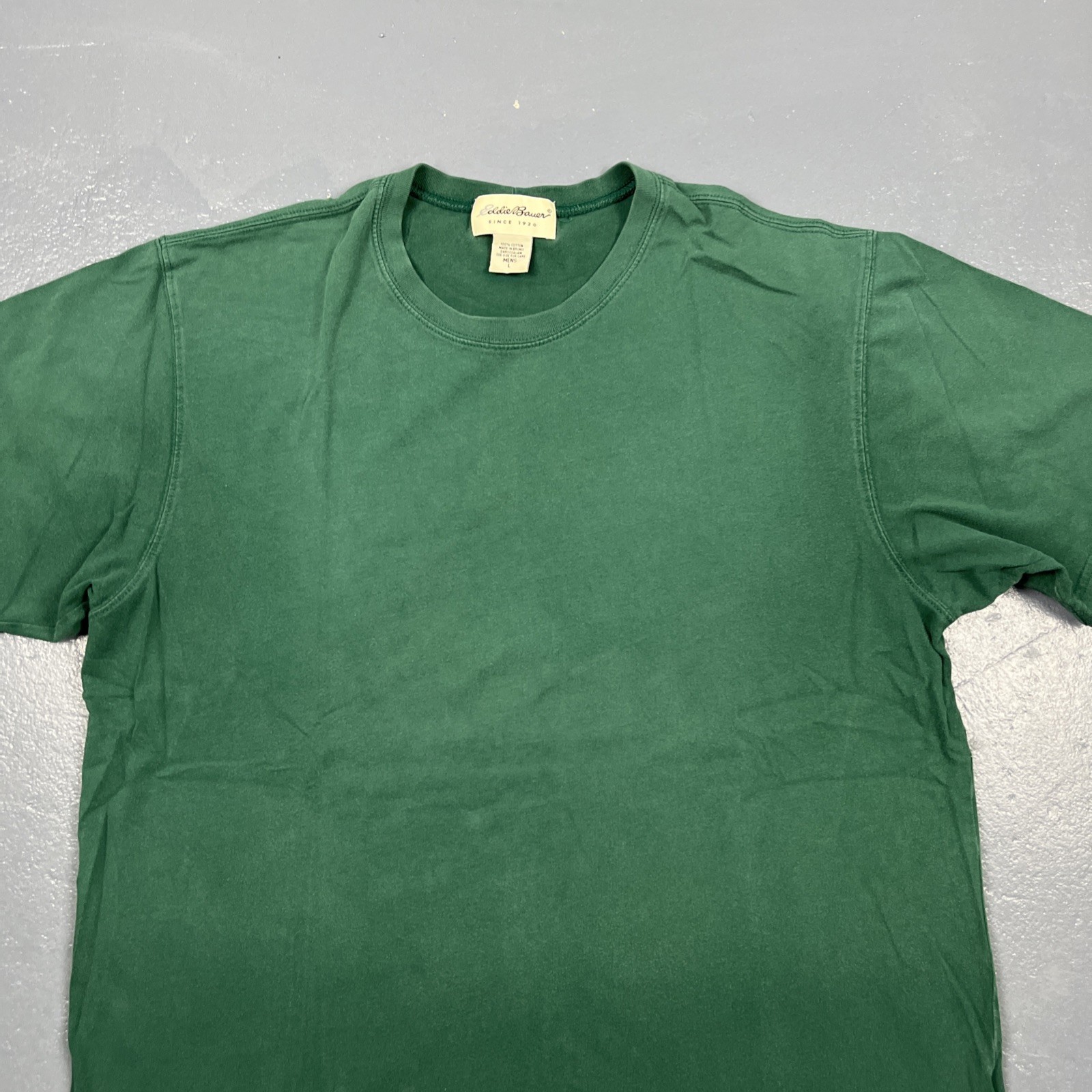 Vintage 90s Eddie Bauer Men’s Tshirt Green Large VTG Gorp Core Casual Outdoors gallery