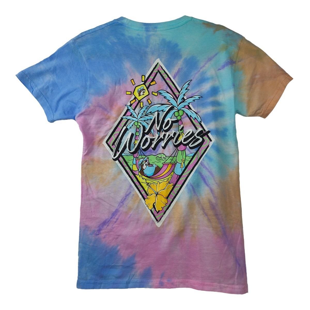 Buc-ee's Tie-Dye No Worries Short Sleeve Tee Shirt For Men and Women Tropical gallery