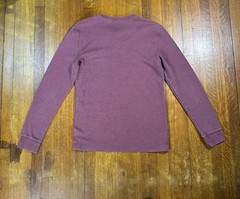 Sonoma Shirt Men’s Size Medium Red long Sleeve Waffle Thermal Henley