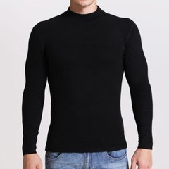 Men’s Mock Turtleneck T-Shirt Long Sleeve Warm Pullover Basic Undershirt Tops