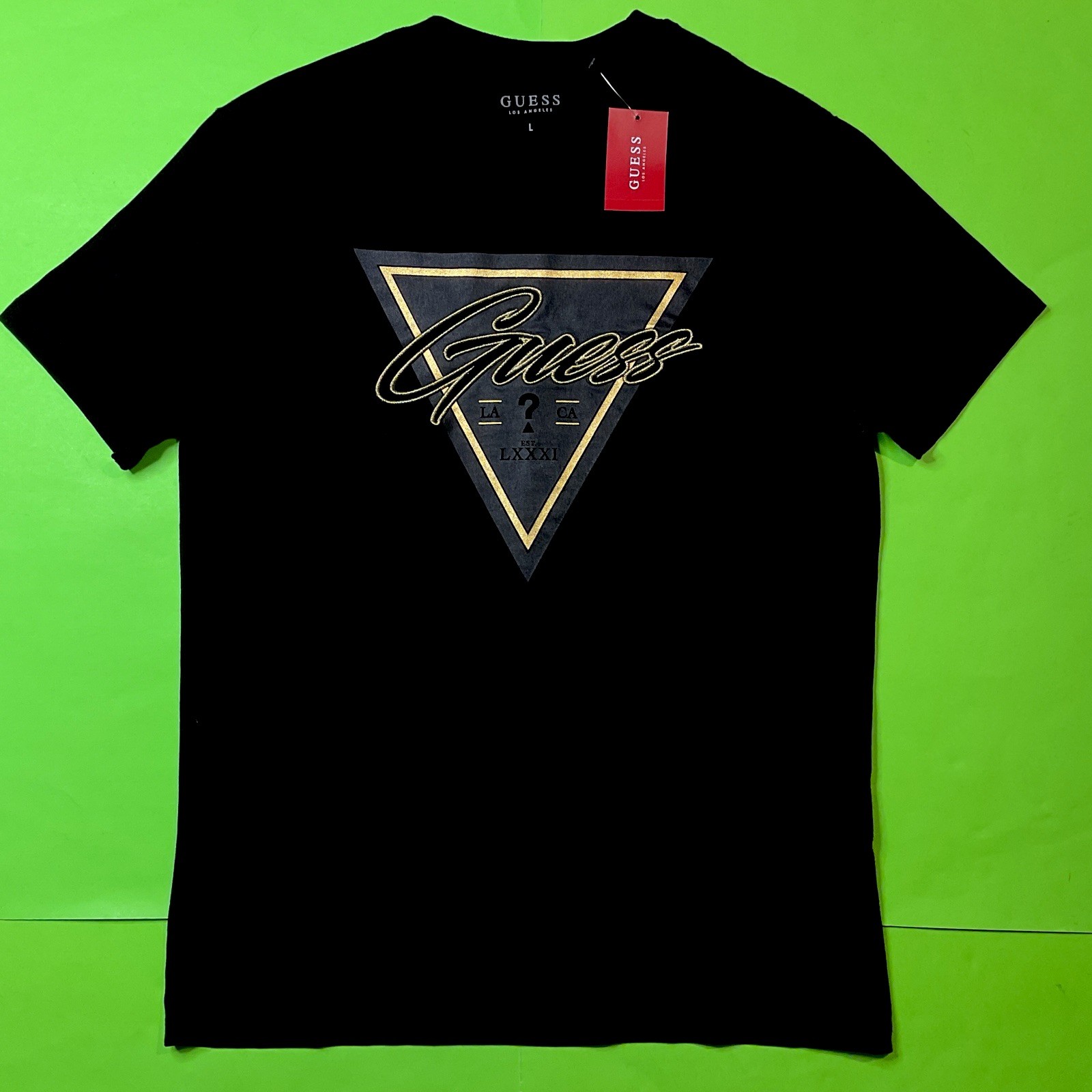 GUESS Los Angeles Men’s Short Sleeve T-Shirt Size LARGE Black 100% Cotton NEW gallery