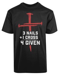 Jesus 3 Nails Plus 1 Cross 4 Given New Men’s Shirt Religious Christianity Tees