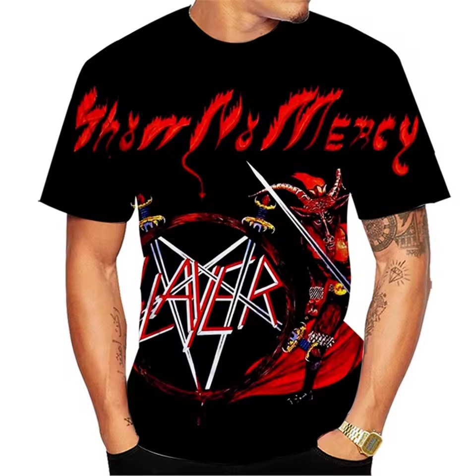 Personalized T-shirt Summer New Fashion Music Band 3D Printed Heavy Metal Cool gallery