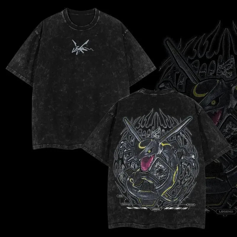 “Rayquaza” Vintage Unisex Anime Manga Heavyweight Cotton T-shirt, graphic tee